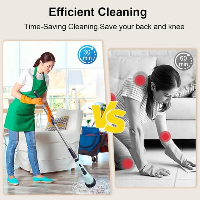 cordless dual speed spin scrubber kit